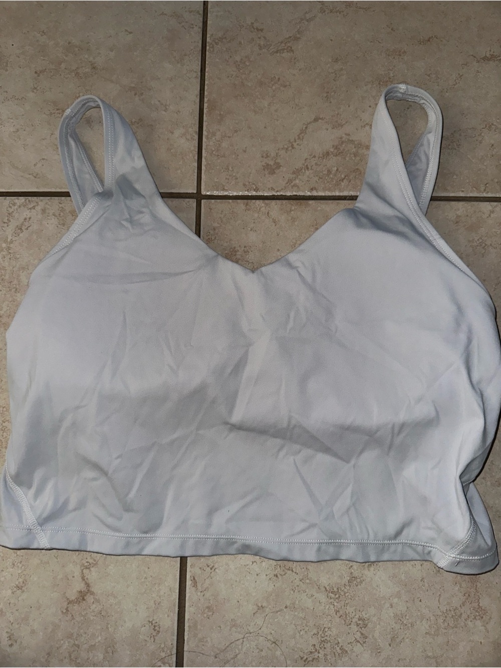 White Padded Sports XL Crop Bra